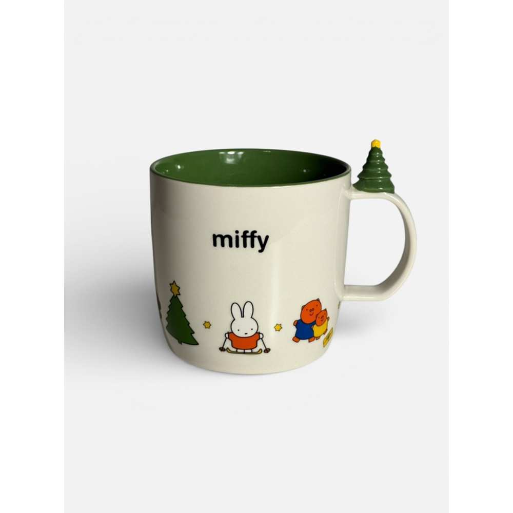 Miffy Festive Christmas Mug Christmas Tree & Friends White & Green Coffee